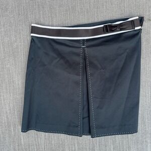 T21 Heath Golf Skirt Womens 6 NWT Black Pleated Skort Bow Trim Sony Studios
